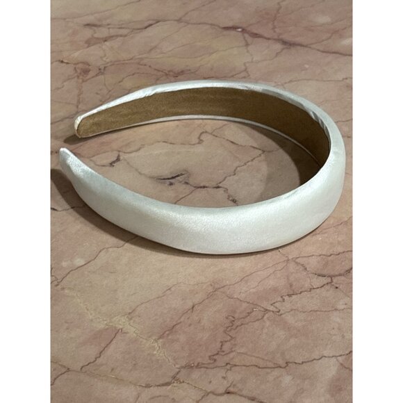 SHASHI Satin Headband in Blanche New Womens Hair Tie Head Wrap - Picture 6 of 8